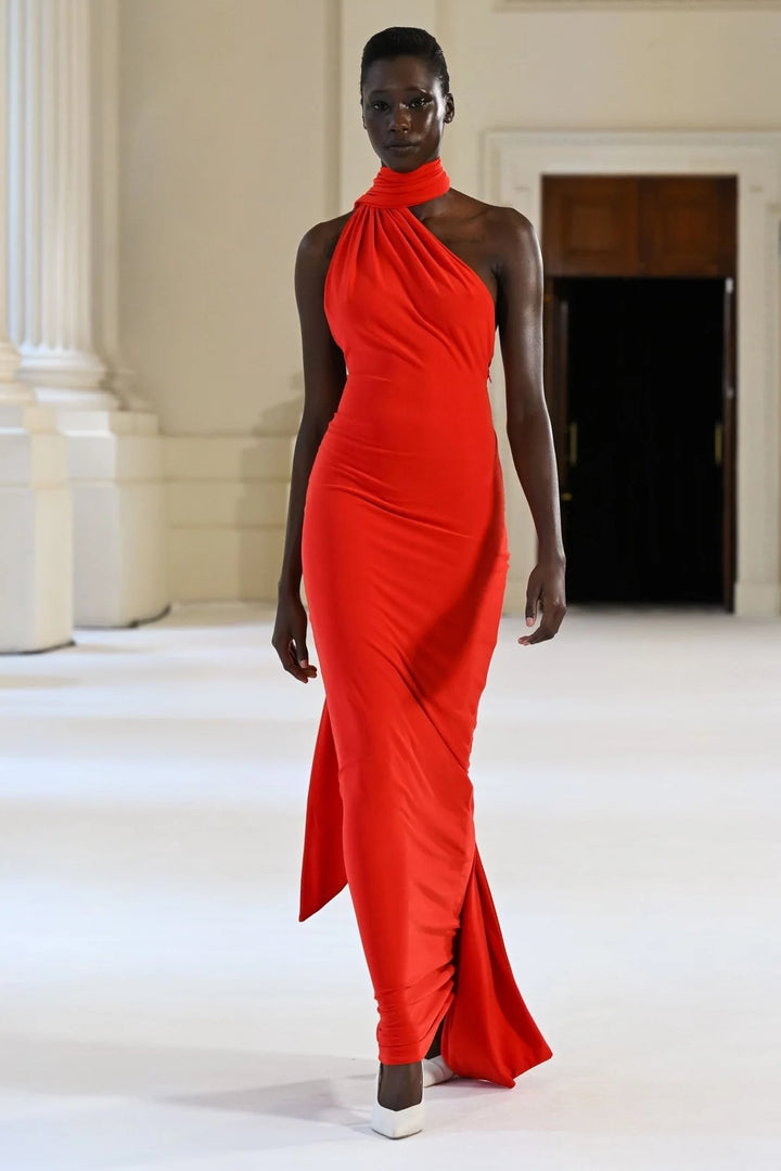 EFFIE KATS Womens Haven Dress in Rio Red