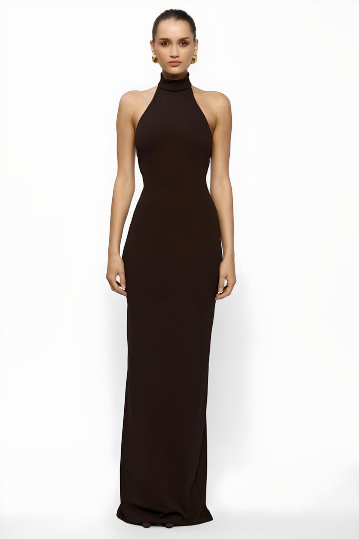 EFFIE KATS Womens Rhi Gown - Coffee, WOMENS DRESSES, EFFIE KATS, Elwood 101