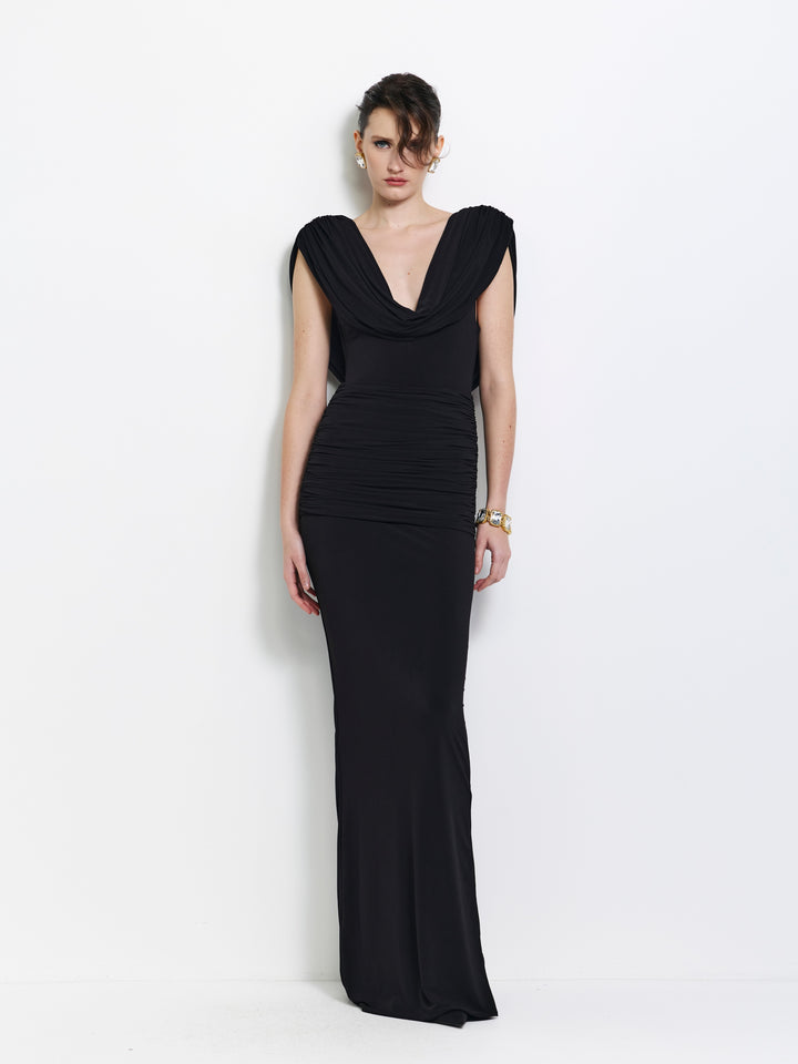 EFFIE KATS Womens Steele Gown in Black