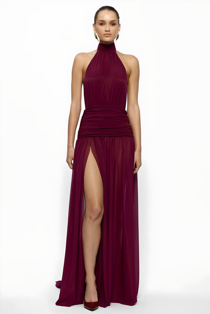 EFFIE KATS Womens Verity Gown Burgundy