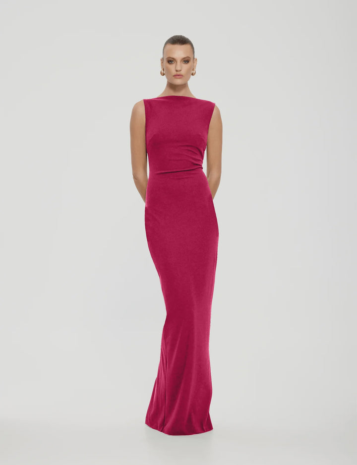 EFFIE KATS Womens Verona Gown in Raspberry