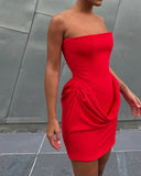 EFFIE KATS Womens Merci Mini Dress - Cherry Red, WOMENS DRESSES, EFFIE KATS, Elwood 101