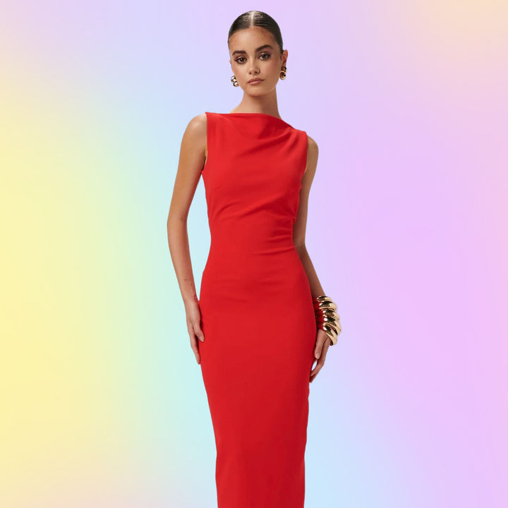 EFFIE KATS Womens Verona Gown - Red, WOMENS DRESSES, EFFIE KATS, Elwood 101