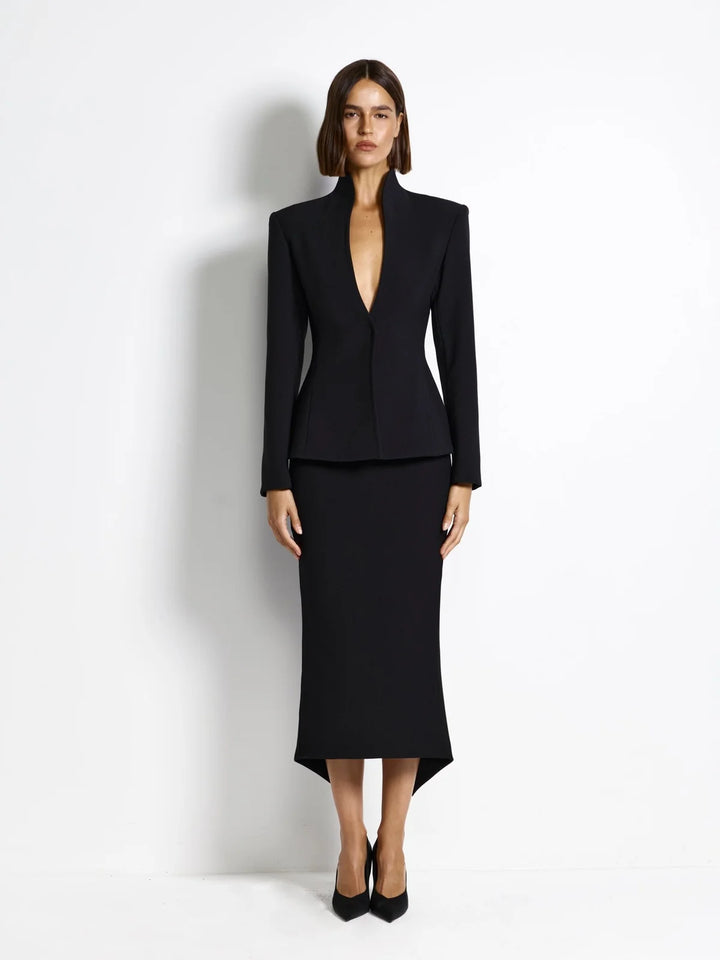 EFFIE KATS Womens Bowie Blazer in Black