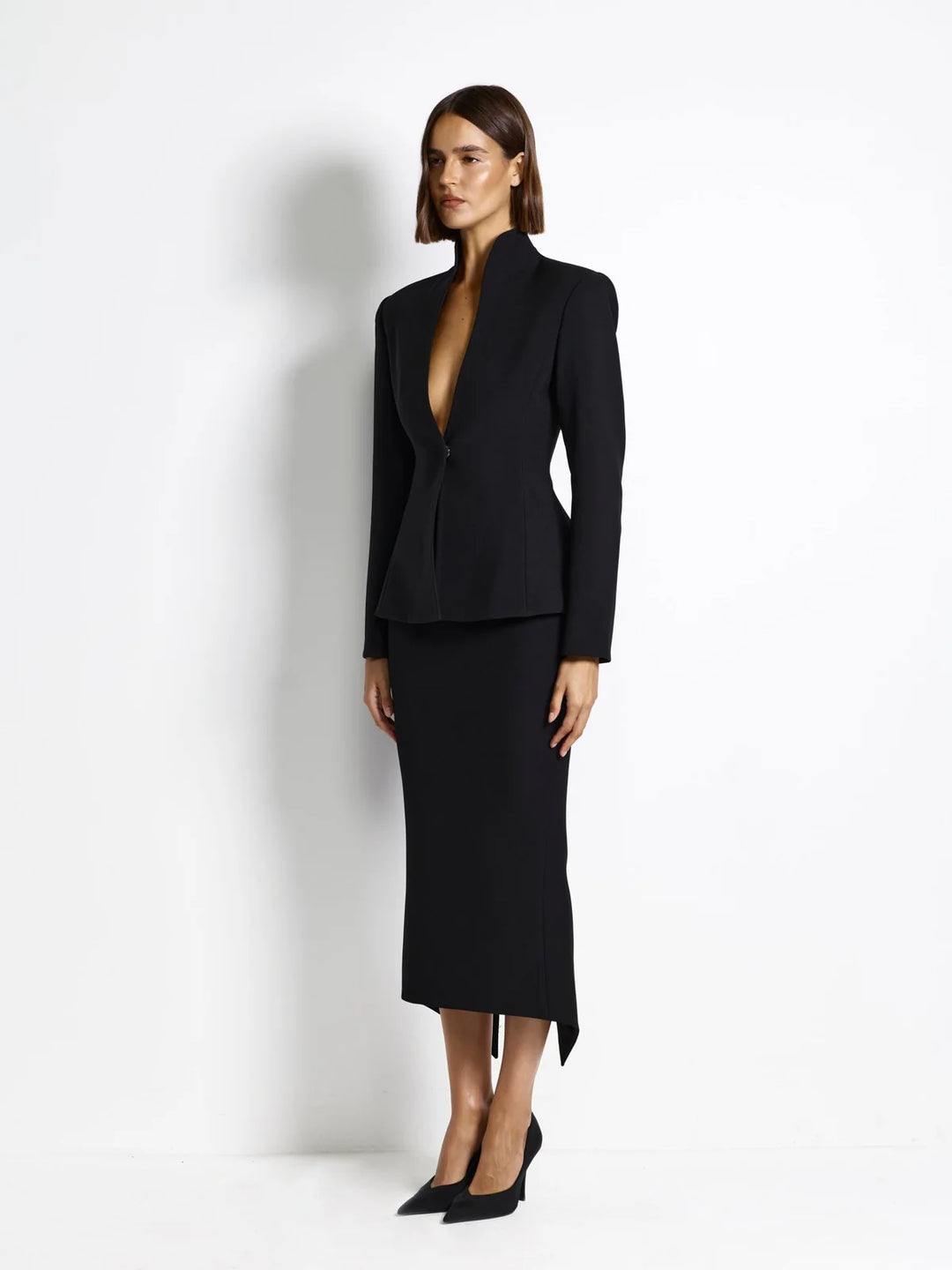 EFFIE KATS Womens Bowie Blazer in Black