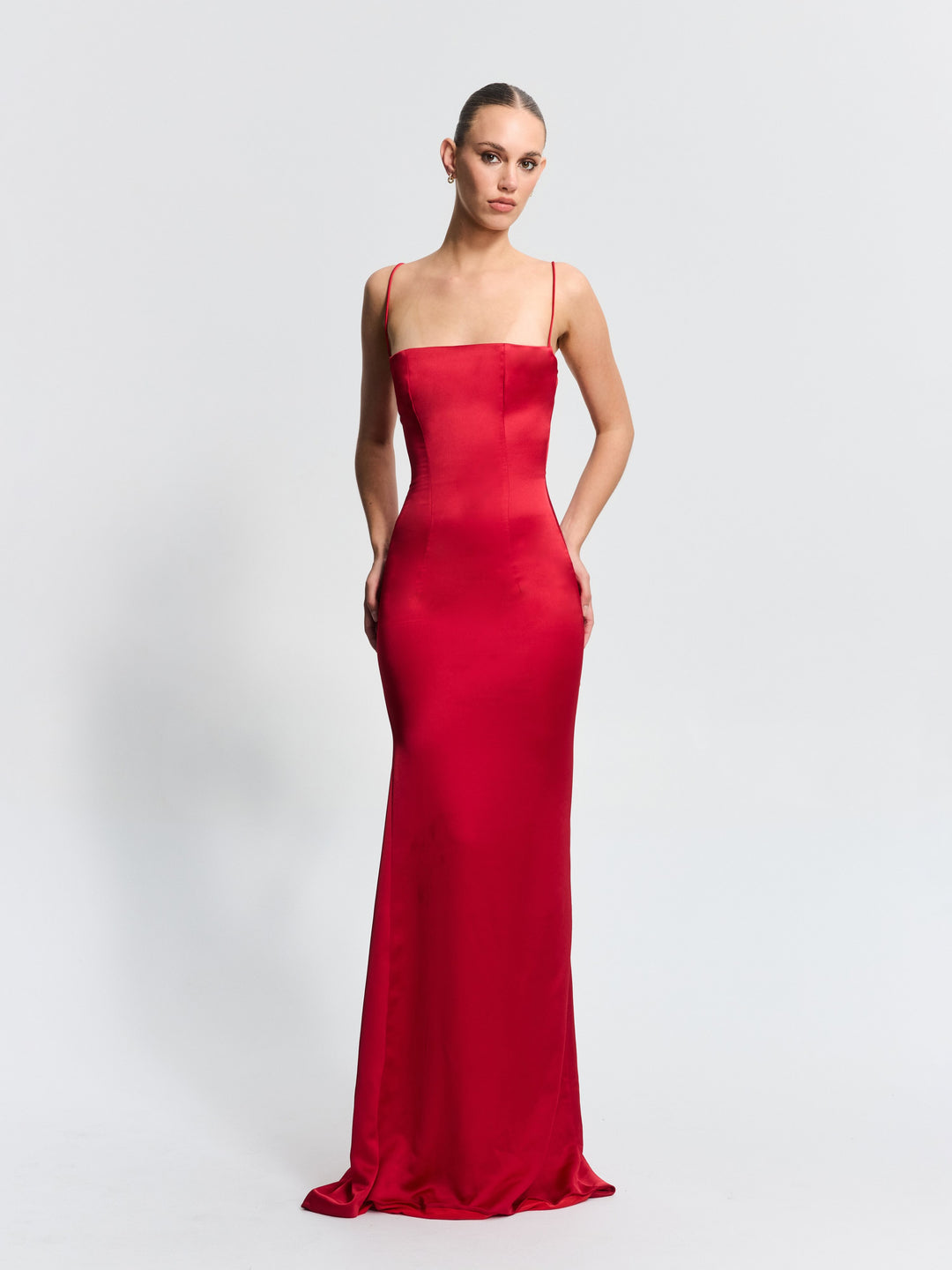 EFFIE KATS Womens Everly Gown in Red