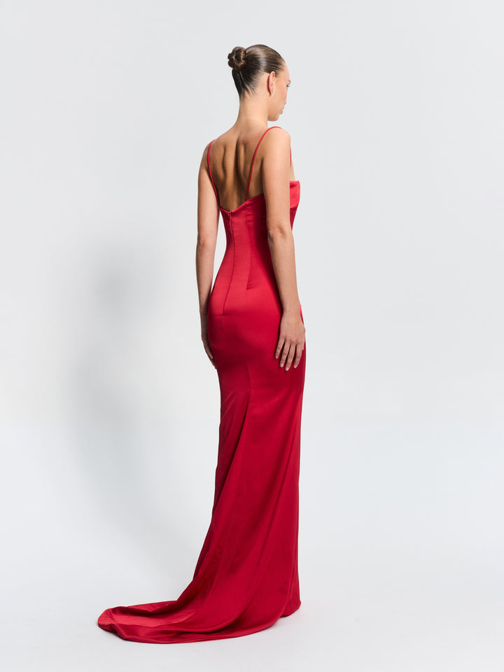 EFFIE KATS Womens Everly Gown in Red