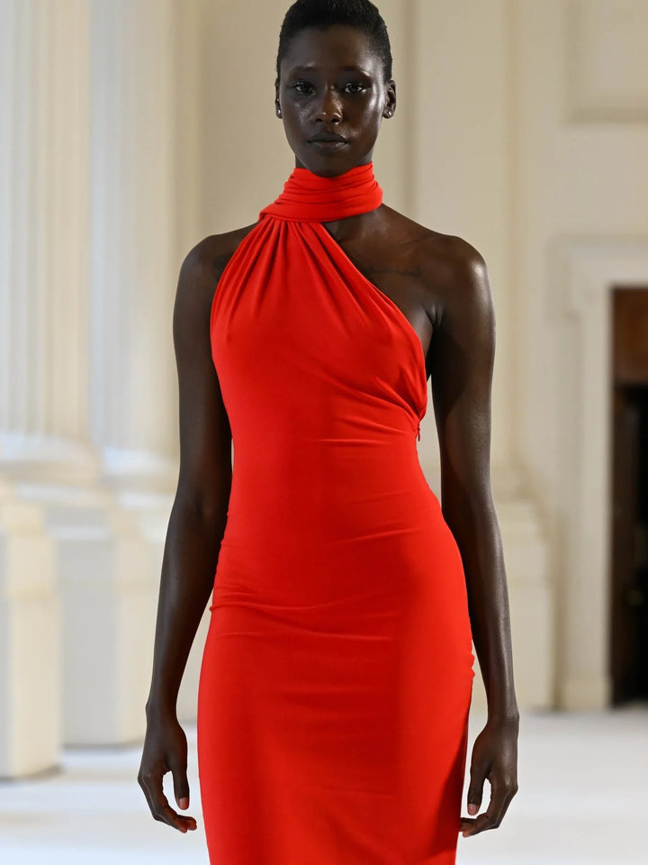 EFFIE KATS Womens Haven Dress in Rio Red