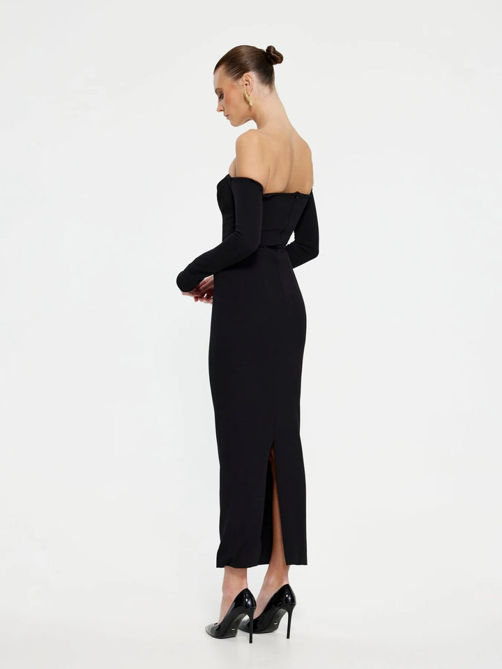 EFFIE KATS Womens Kristie Midi Dress - Black, WOMENS DRESSES, EFFIE KATS, Elwood 101