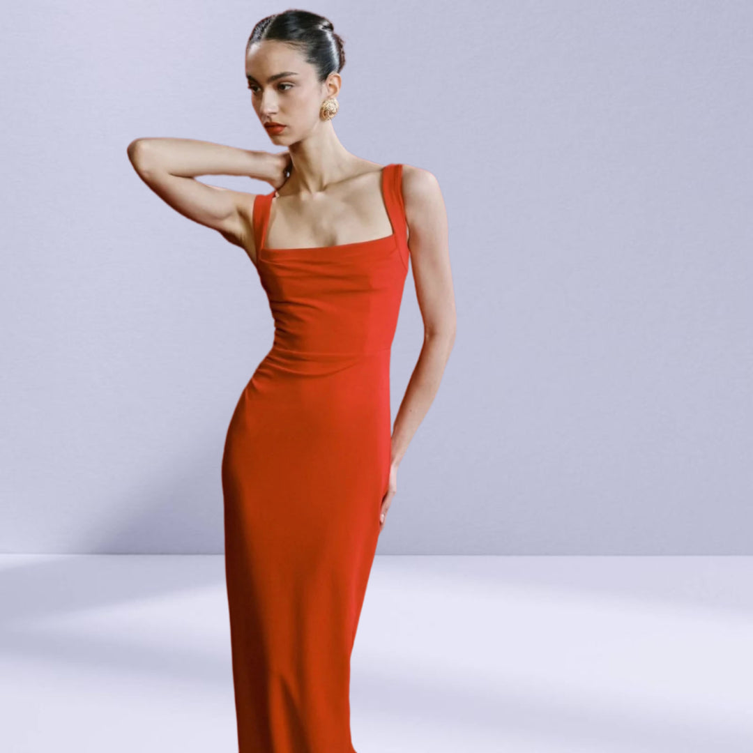 EFFIE KATS Womens Marbella Gown - Cherry Red, WOMENS DRESSES, EFFIE KATS, Elwood 101