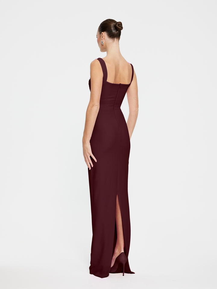 EFFIE KATS Womens Marbella Gown Wine