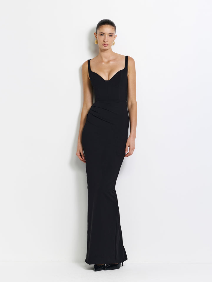 EFFIE KATS Womens Pearl Gown in Black