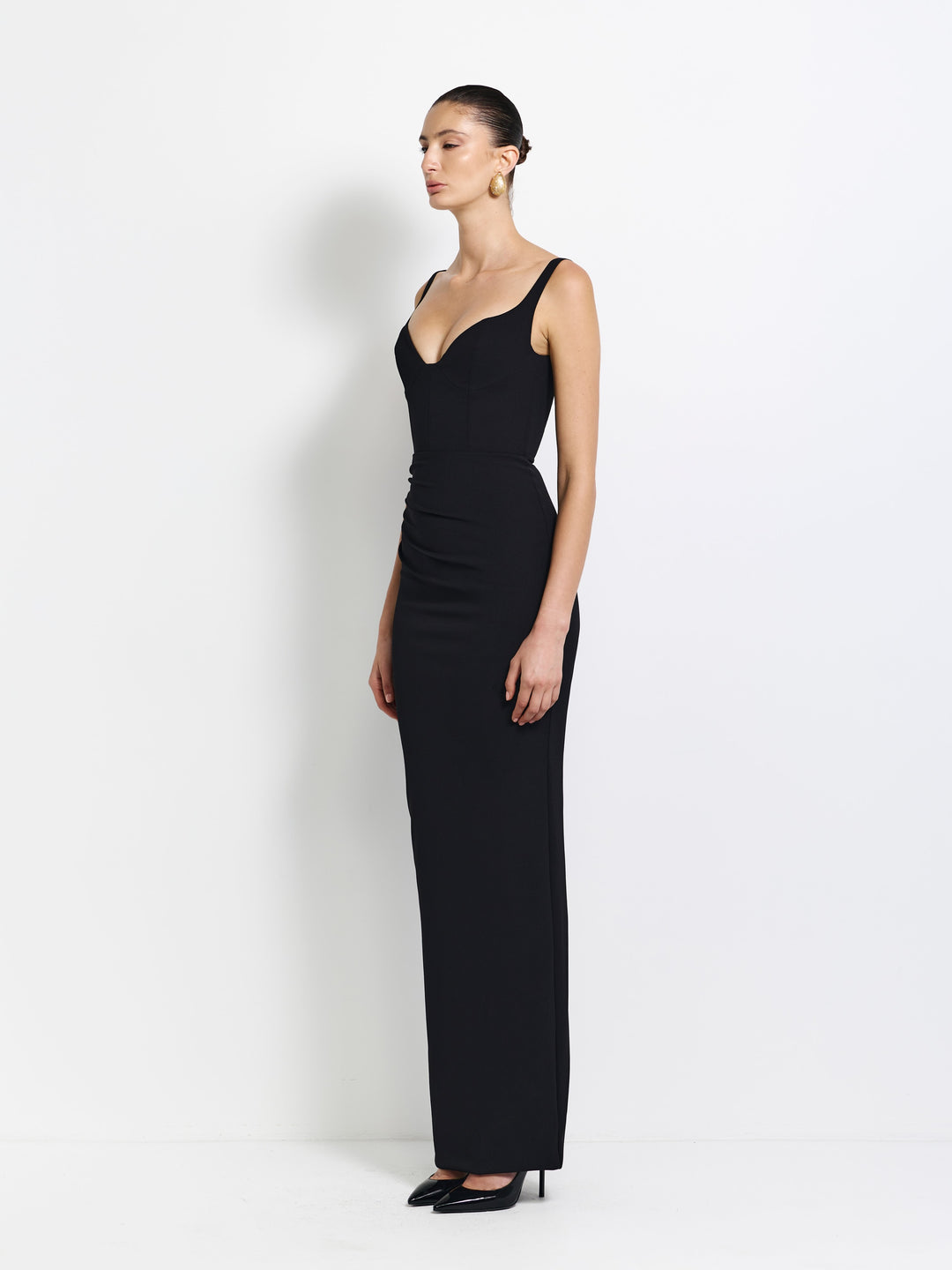 EFFIE KATS Womens Pearl Gown in Black
