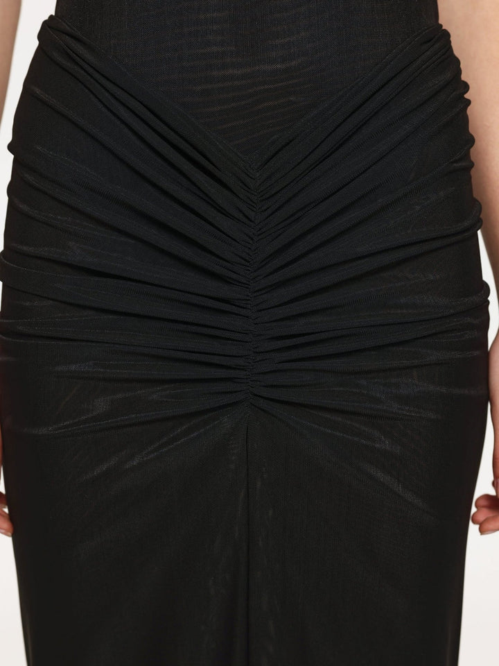 EFFIE KATS Womens Pillar Mesh Maxi Skirt - Black, WOMENS SKIRTS, EFFIE KATS, Elwood 101