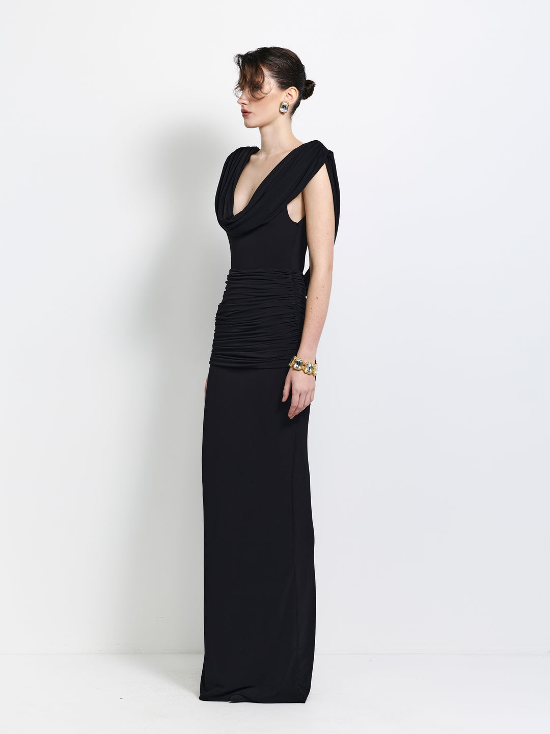 EFFIE KATS Womens Steele Gown in Black