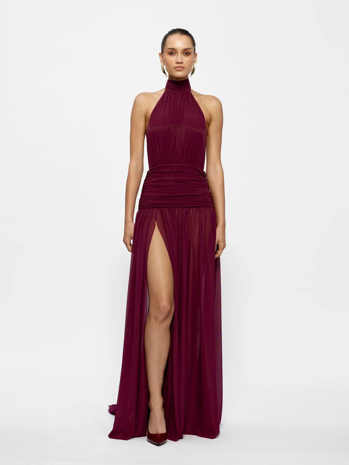 EFFIE KATS Womens Verity Gown Burgundy