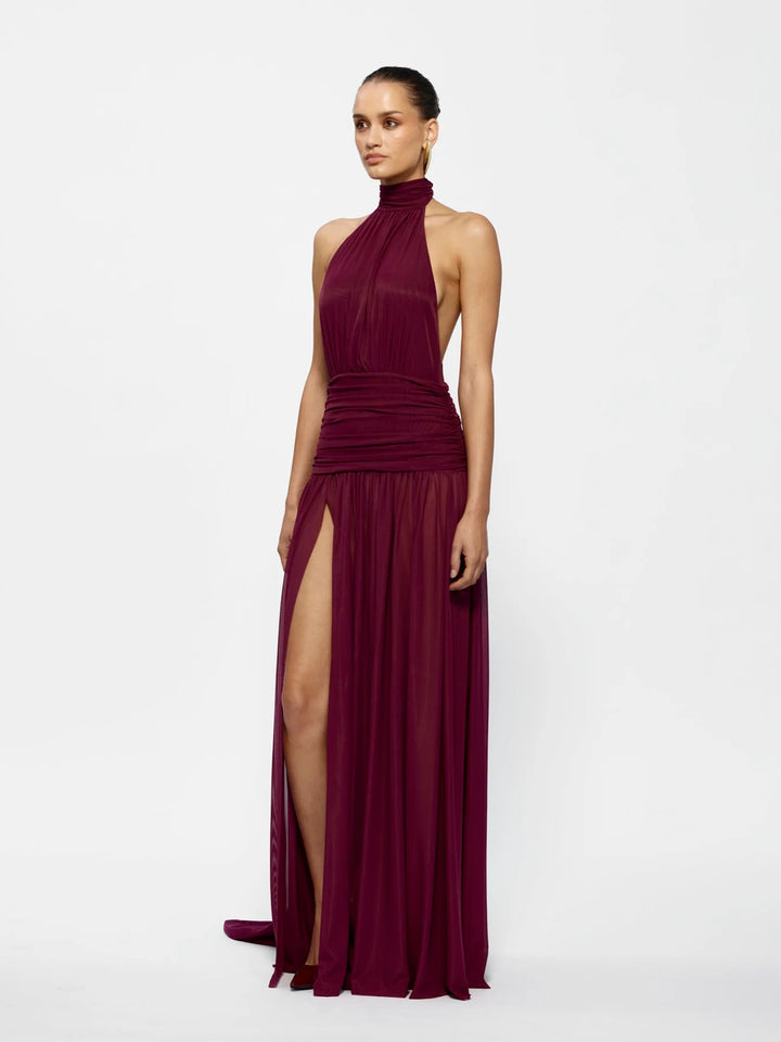 EFFIE KATS Womens Verity Gown Burgundy