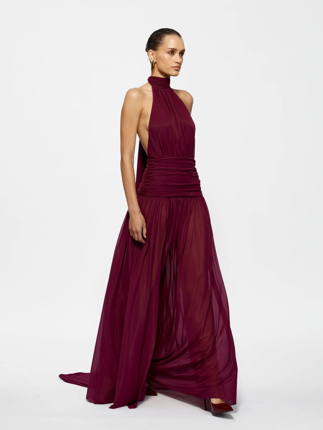 EFFIE KATS Womens Verity Gown Burgundy