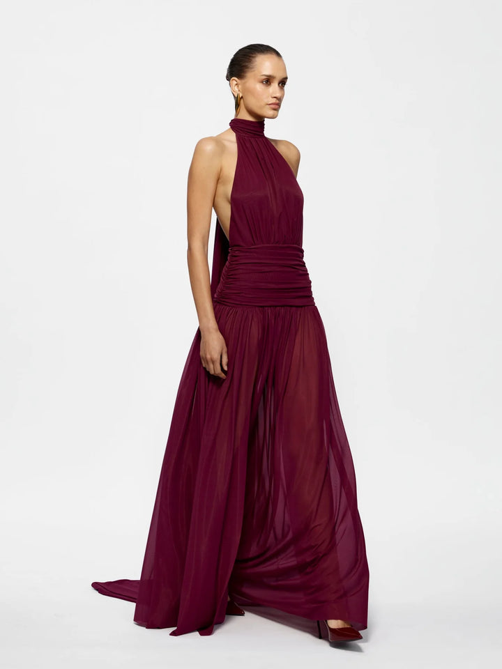 EFFIE KATS Womens Verity Gown Burgundy