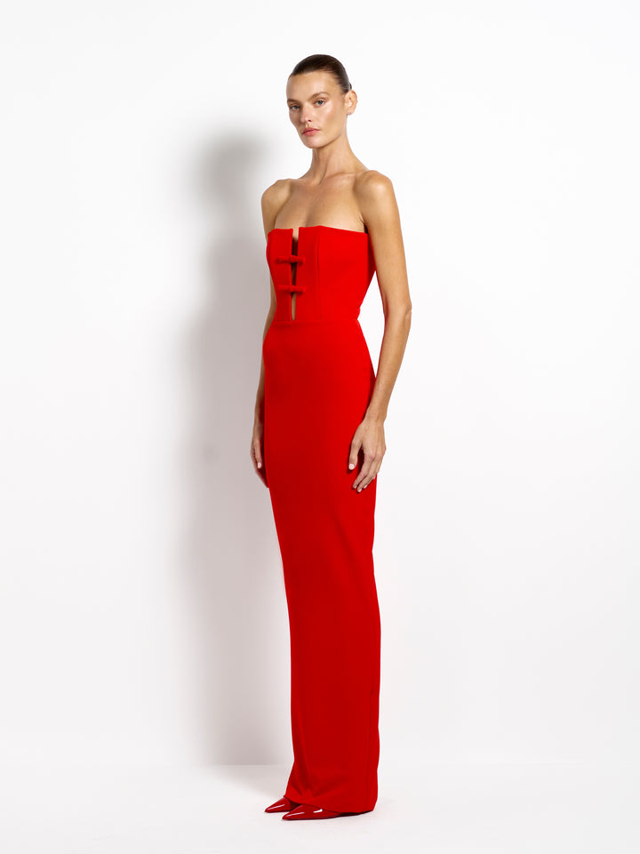 EFFIE KATS Womens Addison Gown in Cherry Red, WOMENS DRESSES, EFFIE KATS, Elwood 101