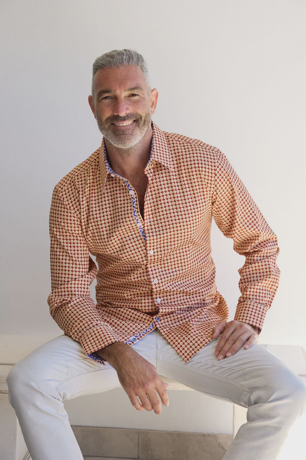 ENGLISH LAUNDRY Mens Hull Long Sleeve Shirt in Brick, MENS SHIRTS, ENGLISH LAUNDRY, Elwood 101