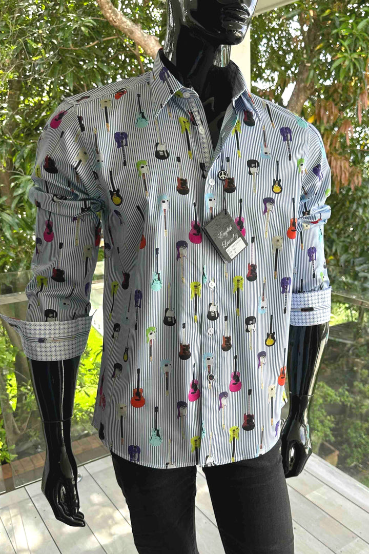 ENGLISH LAUNDRY Mens Sunderland Long Sleeve Shirt in Sky, MENS SHIRTS, ENGLISH LAUNDRY, Elwood 101