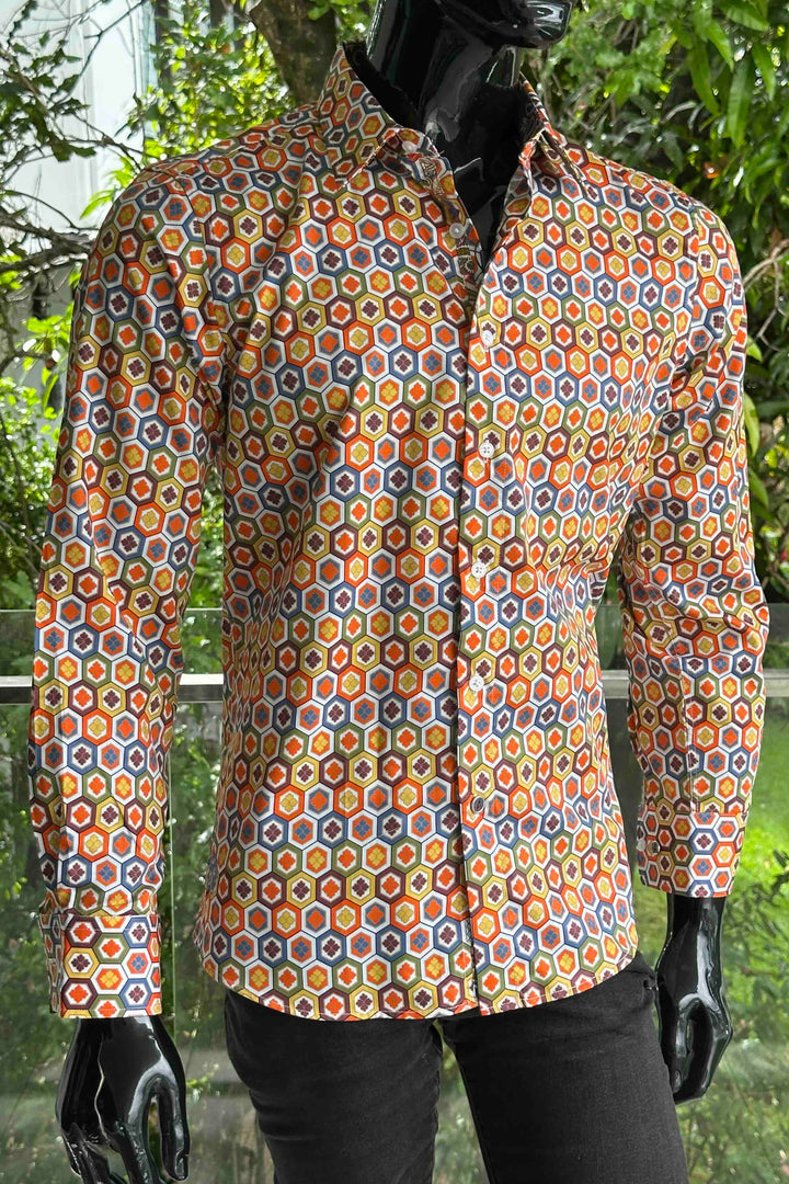 ENGLISH LAUNDRY Mens Derby Long Sleeve Shirt in Multi, MENS SHIRTS, ENGLISH LAUNDRY, Elwood 101
