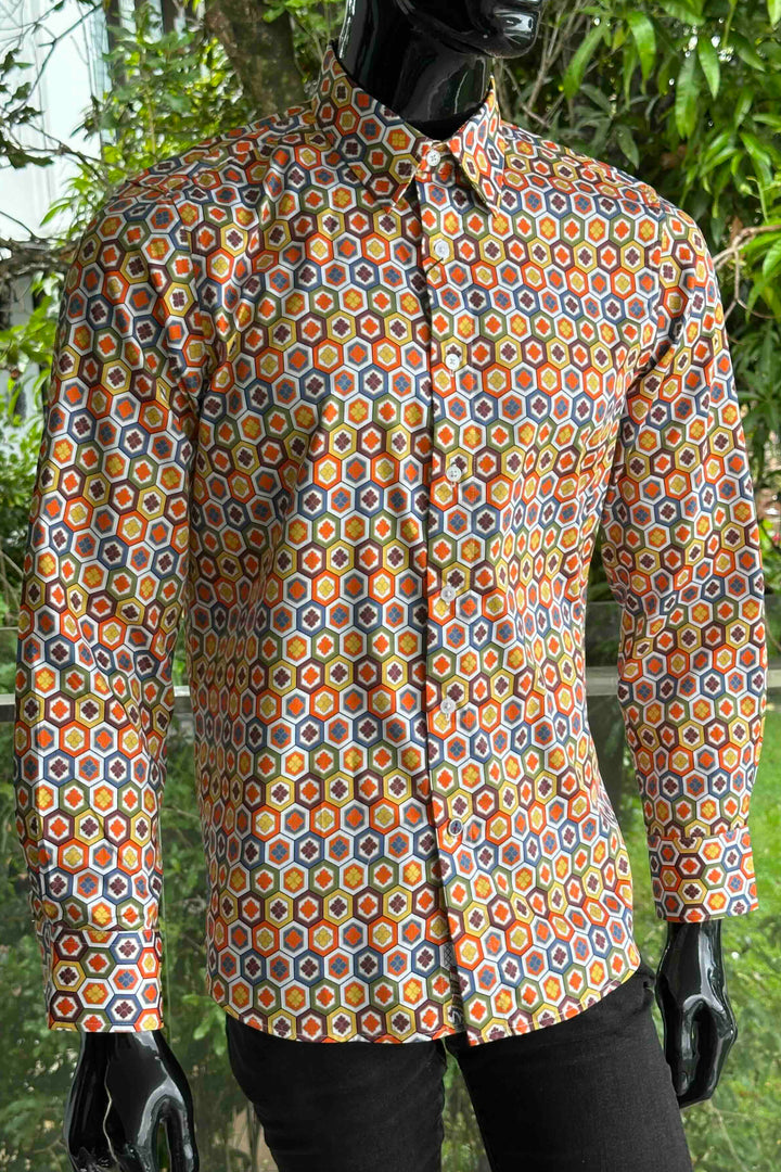 ENGLISH LAUNDRY Mens Derby Long Sleeve Shirt in Multi, MENS SHIRTS, ENGLISH LAUNDRY, Elwood 101
