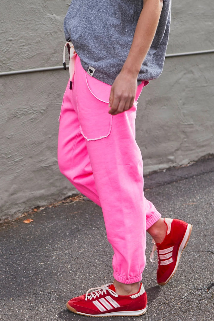 HAMMILL & CO Womens Capri Hot Pink Track Pant