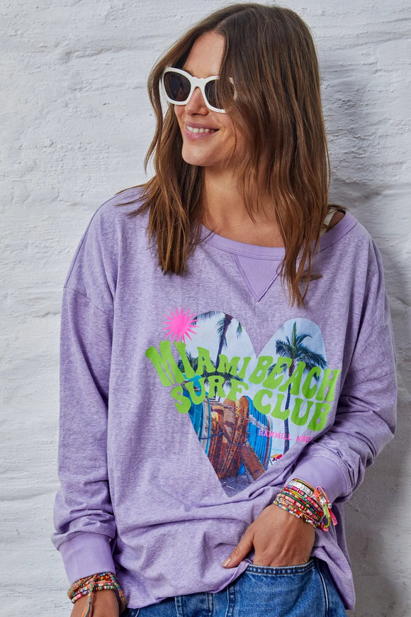 HAMMILL & CO Womens Miami Long Sleeve Tee - Mauve, WOMENS TEES & TANKS, CAT HAMMILL, Elwood 101