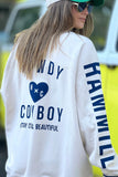 HAMMILL & CO Womens Ski Oversized Stripe Cuff Sweat - Natural & Navy, WOMENS KNITS & SWEATERS, CAT HAMMILL, Elwood 101