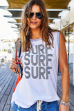 HAMMILL & CO Womens Surf Summer Tank - White/Black, WOMENS TEES & TANKS, CAT HAMMILL, Elwood 101