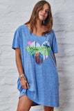 HAMMILL & Co Womens Miami Jersey Tee Dress - Blue Marle, WOMENS TEES & TANKS, CAT HAMMILL, Elwood 101