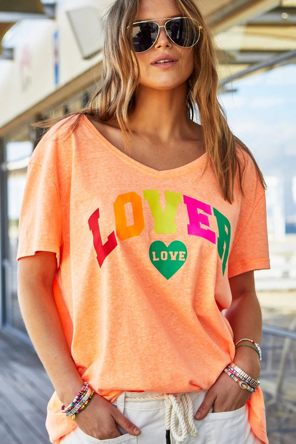 HAMMILL & CO Womens  V- Neck Lover Tee - Orange Marle, General, CAT HAMMILL, Elwood 101