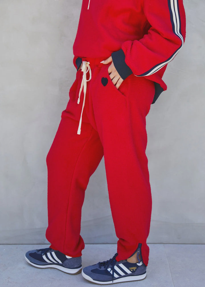 HAMMILL & CO Womens 1974 Polar Pant in Red, WOMENS TRACK PANTS, CAT HAMMILL, Elwood 101