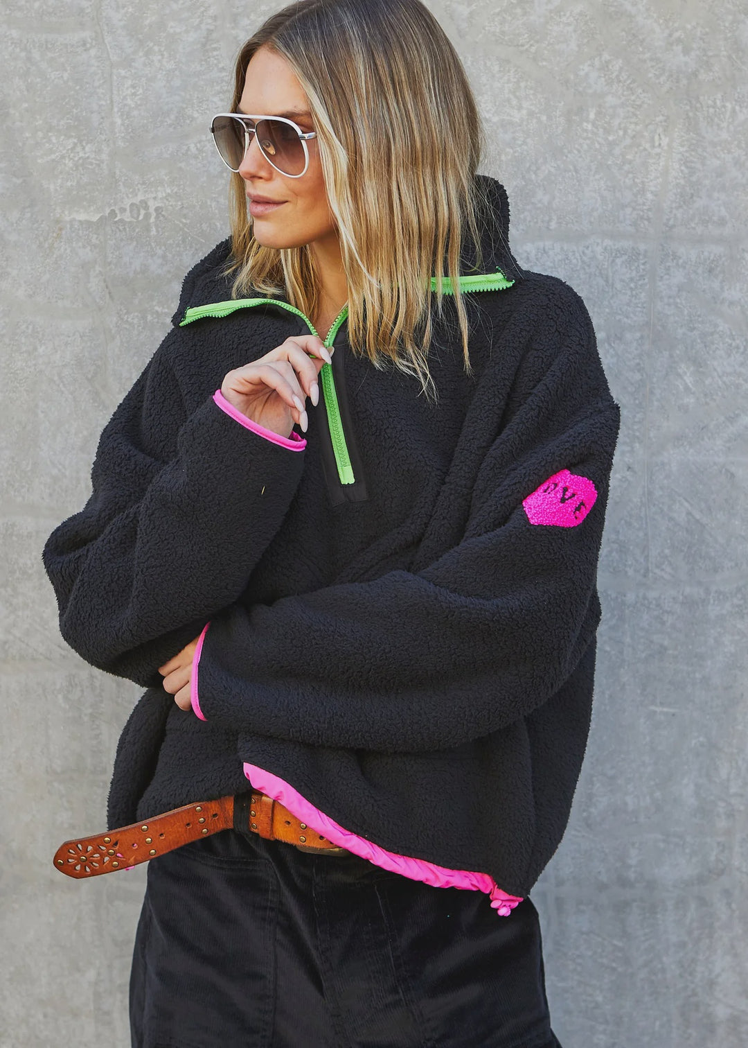 HAMMILL & CO Womens Adventure Polar Fleece in Black, WOMENS KNITS & SWEATERS, CAT HAMMILL, Elwood 101