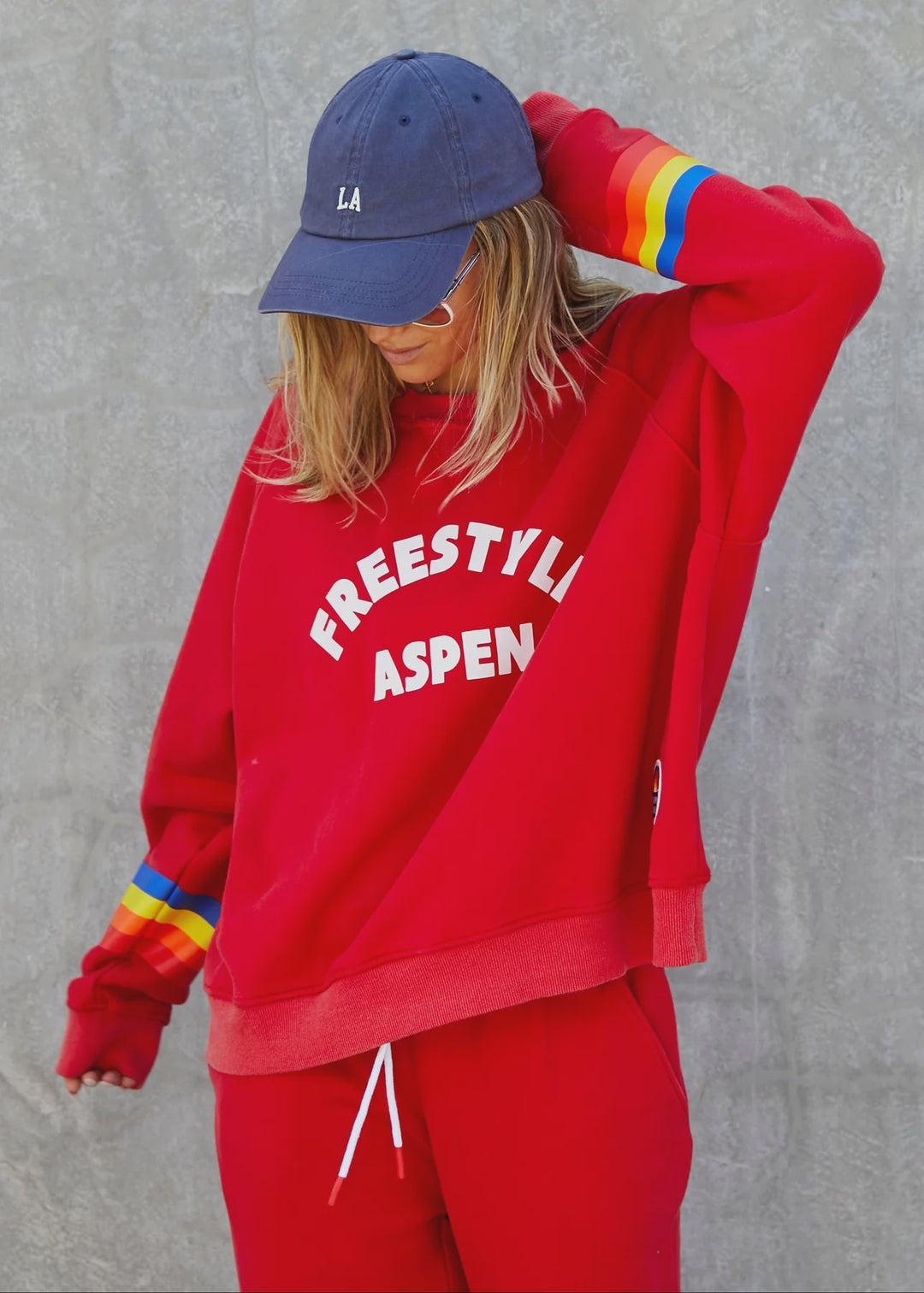 HAMMILL & Co Womens Freestyle Aspen Sweat in Red, WOMENS KNITS & SWEATERS, CAT HAMMILL, Elwood 101