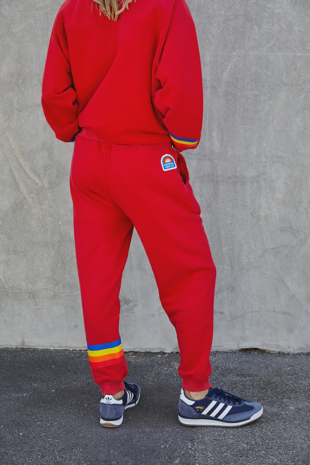 HAMMILL & Co Womens Ski Track Pants in Red, WOMENS TRACK PANTS, CAT HAMMILL, Elwood 101