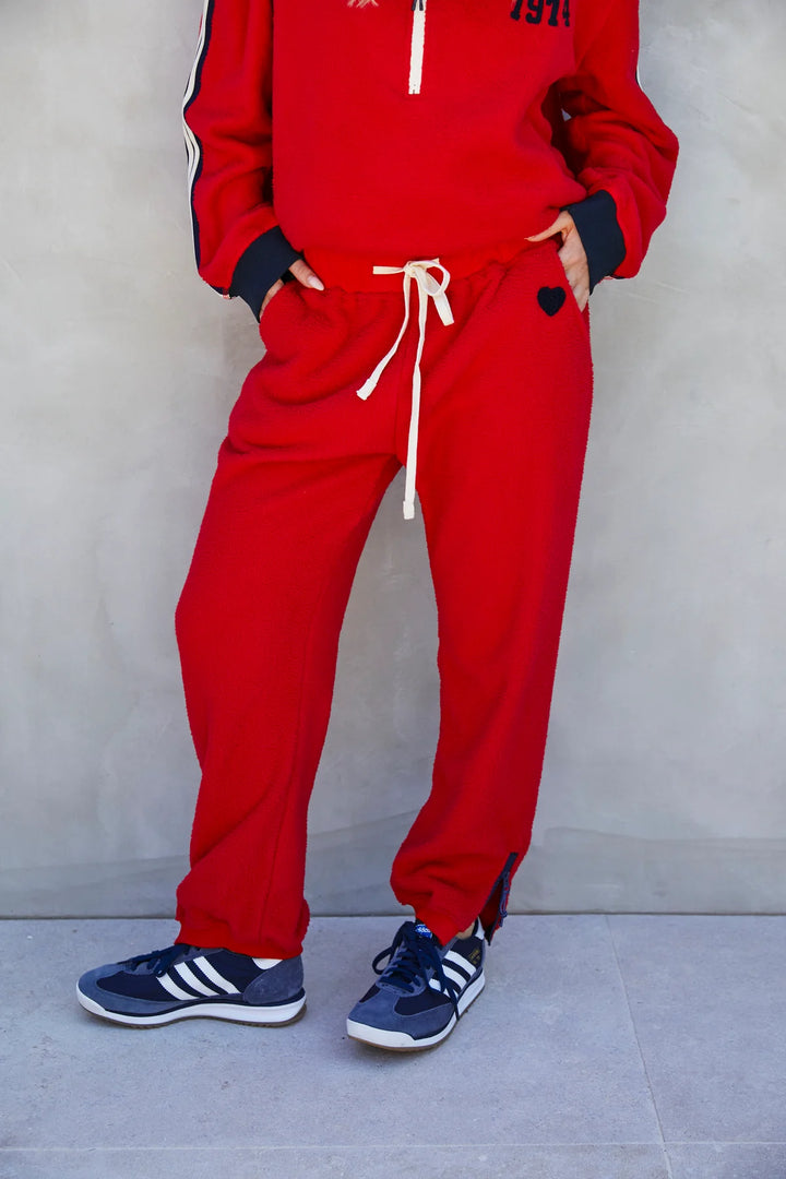 HAMMILL & CO Womens 1974 Polar Pant in Red, WOMENS TRACK PANTS, CAT HAMMILL, Elwood 101
