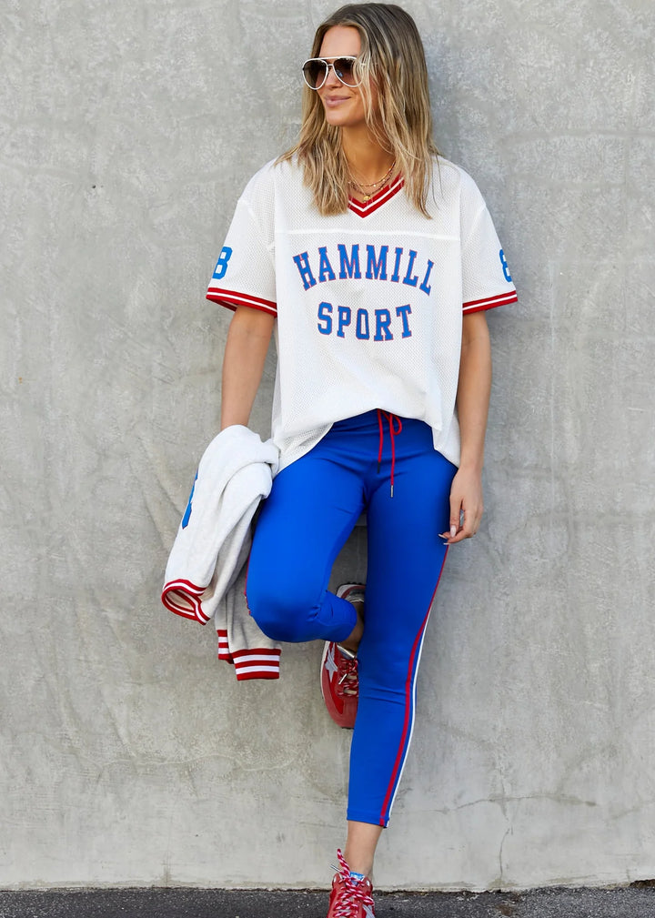 HAMMILL & CO Womens 74 Hammill Sport Mesh Tee in White, WOMENS TEES & TANKS, CAT HAMMILL, Elwood 101