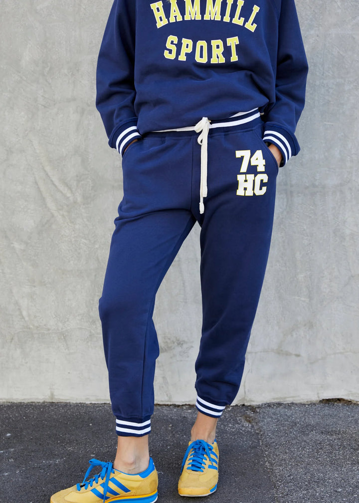 HAMMILL & CO Womens 74 Hammill Sport Track Pants in Navy, WOMENS TRACK PANTS, CAT HAMMILL, Elwood 101