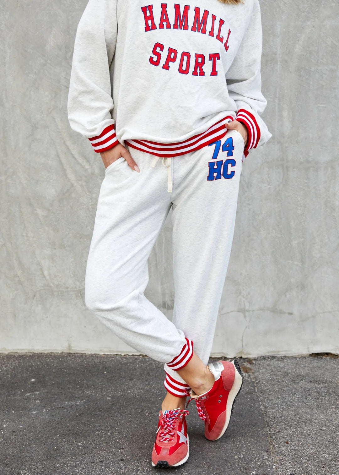 HAMMILL & CO Womens 74 Hammill Track Pants in Oatmeal, WOMENS TRACK PANTS, CAT HAMMILL, Elwood 101