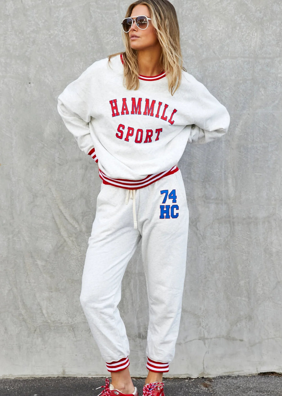 HAMMILL & CO Womens 74 Hammill Track Pants in Oatmeal, WOMENS TRACK PANTS, CAT HAMMILL, Elwood 101