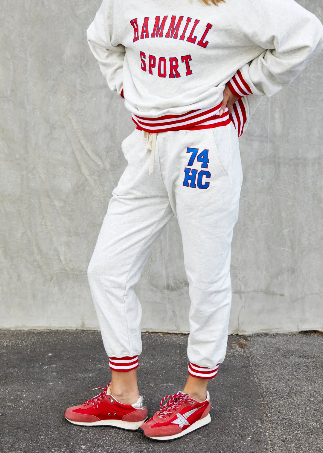 HAMMILL & CO Womens 74 Hammill Track Pants in Oatmeal, WOMENS TRACK PANTS, CAT HAMMILL, Elwood 101