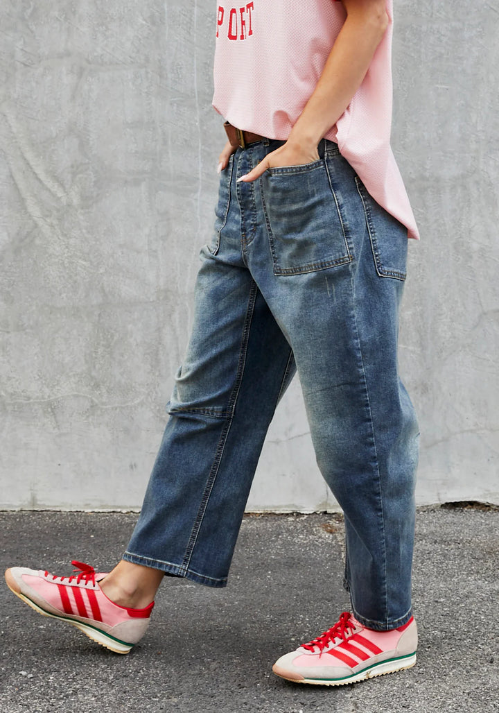 HAMMILL & CO Womens 74 Retro Stretch Carpenter Jean in Stretch Denim, WOMENS DENIM, CAT HAMMILL, Elwood 101