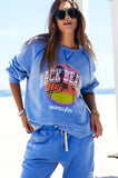 HAMMILL & CO Womens Back Beach Vintage Sweat - Faded Blue, WOMENS KNITS & SWEATERS, CAT HAMMILL, Elwood 101
