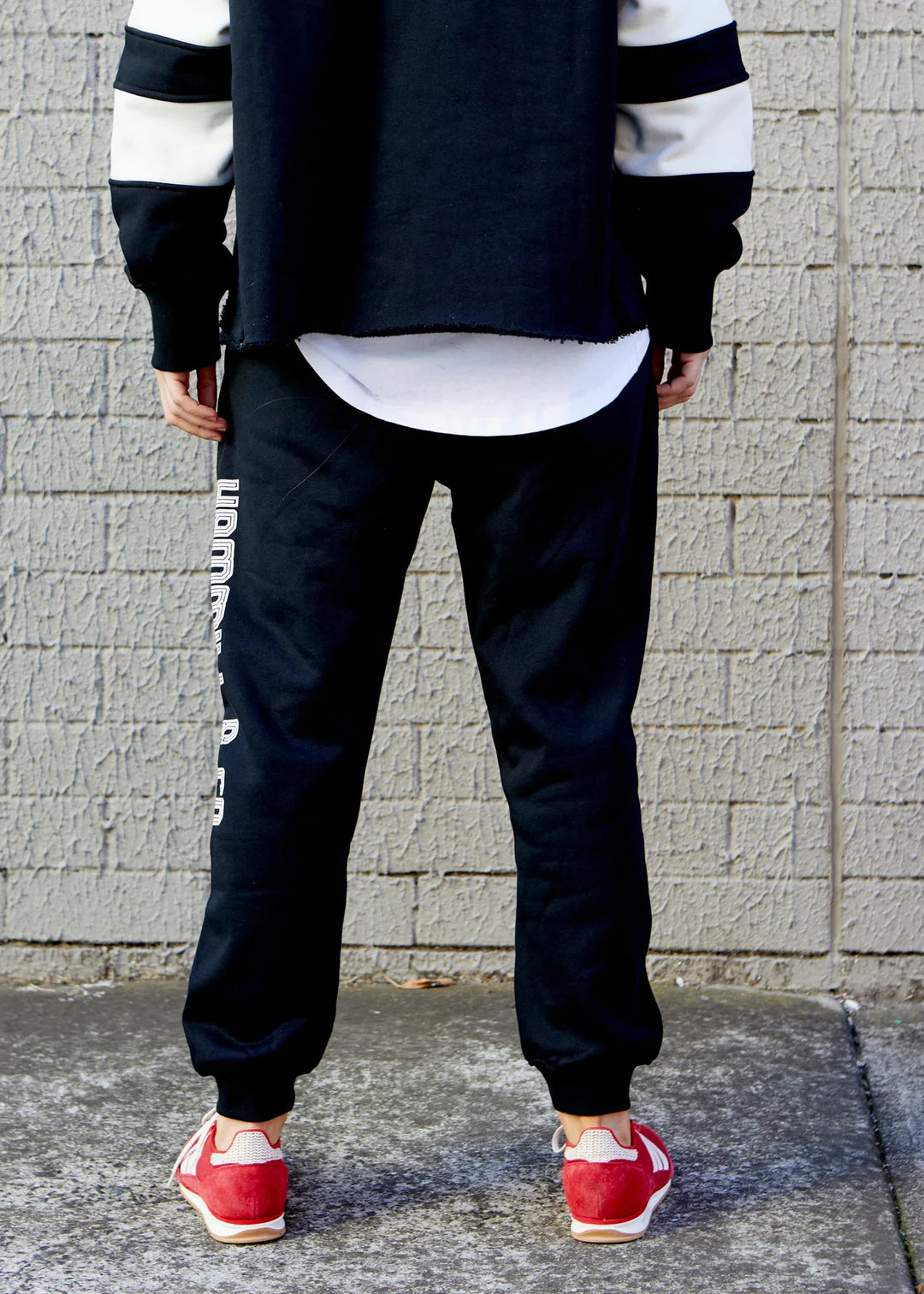 HAMMILL & CO Womens Black Logo Track Pants - Black, WOMENS TRACK PANTS, CAT HAMMILL, Elwood 101