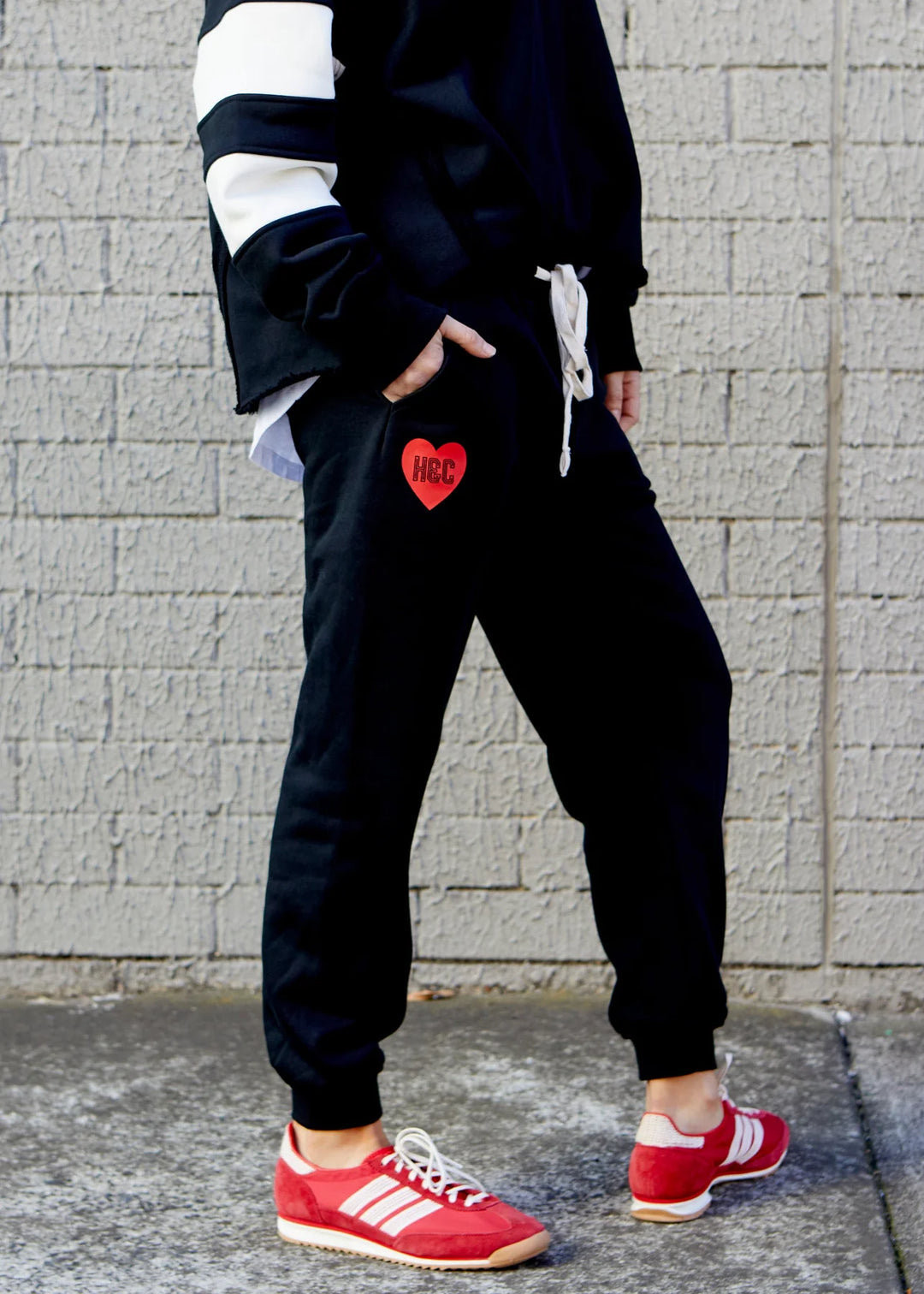 HAMMILL & CO Womens Black Logo Track Pants - Black, WOMENS TRACK PANTS, CAT HAMMILL, Elwood 101