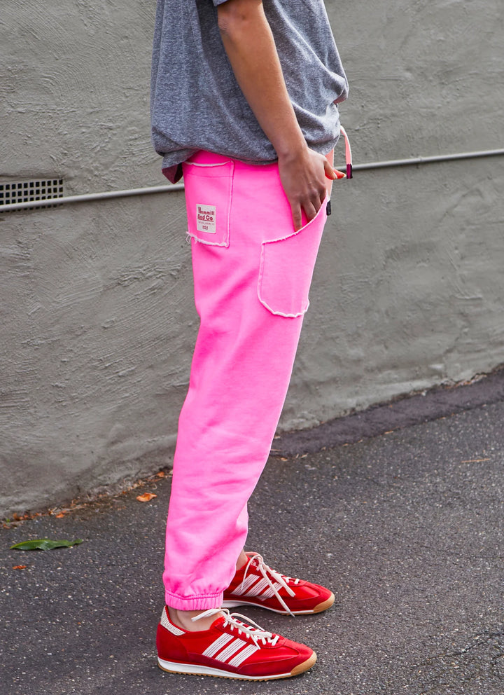 HAMMILL & CO Womens Capri Hot Pink Track Pant
