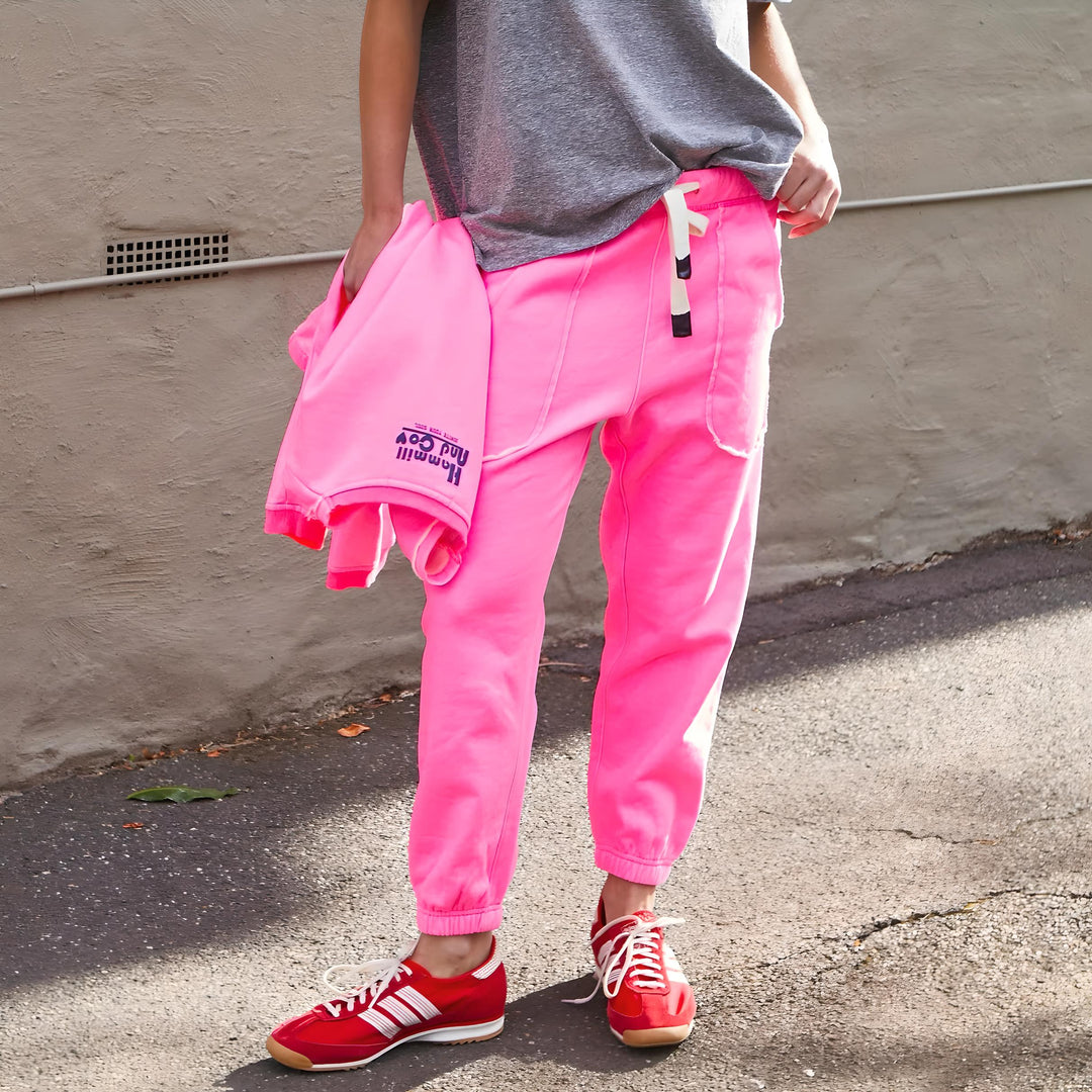HAMMILL & CO Womens Capri Hot Pink Track Pant